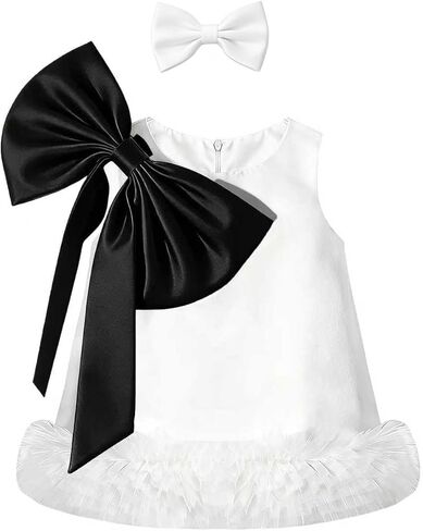 Satin Flower Glrl Dress Girls Formal A Line Sleeveless Gown Toddler Girls Princess Party Dresses for Birthday in Kuwait