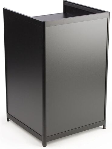 Black Laminate Cash Register Stand with Locking Drawer and Adjustable Shelf, 24 x 38 x 23-3/4-Inch, in Saudi Arabia