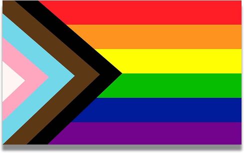 Magnet Me Up: ملصق مغناطيسي للسيارة Flag Progress Pride Gay Pride Rainbow Flag - 3x5 بوصة - مغناطيس سيارات شديد التحمل للسيارة والشاحنات وسيارات الدفع الرباعي - أظهر الدعم لمجتمع LGBTQ - أي سطح مغناطيسي in Kuwait