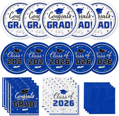 Graduation Party Supplies Kit Serves 50 - Graduation Party Maroon Class of 2024 Tableware, Disposable Dinner Plates, Dessert Plates, and Napkins for Congrats Grad Party Decorations in Saudi Arabia