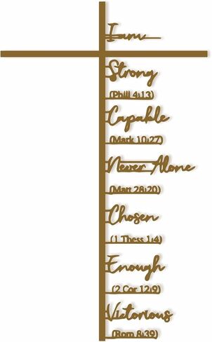 Qtaikong Large Metal Cross Wall Art with Scripture - Christian Religious Wall Decor, Jesus Home Church Wall Hanging, Scripture-Inspired Christian Gift for Christians(15 inch) in Saudi Arabia