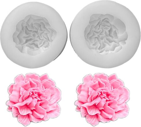 2-Pack Rose Silicone Mold: Versatile for Candle, Cake, Soap & Aromatherapy Creations in Kuwait