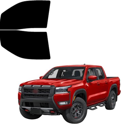لون نافذة كربون نانو مسبق القطع من TINTPRO لسيارة Nissan Frontier 4 أبواب 2022-2026 للسائق والركاب، نوافذ جانبية مقطوعة مسبقًا مكونة من قطعتين (20% الكل) in Saudi Arabia