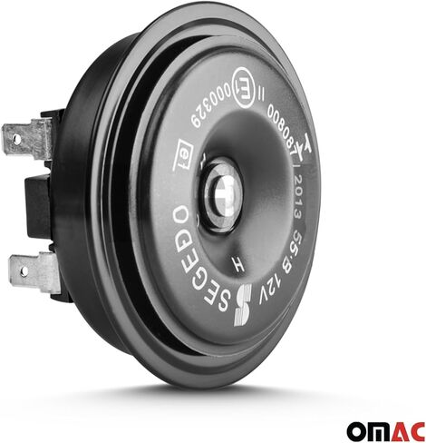 OMAC 12V Loud 55dB Bike Motorcycles Car Waterproof Horn Mini Black Disc in Saudi Arabia