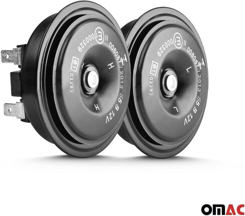 OMAC 12V Loud 55dB Bike Motorcycles Car Waterproof Horn Mini Black Disc in Saudi Arabia