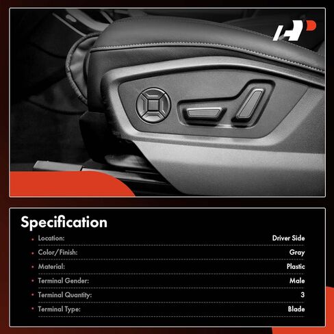 مفتاح تعديل مقعد الطاقة A-Premium متوافق مع مرسيدس بنز C300، C43 AMG، C63 E63 AMG S، E300، E350، E43 AMG، E400، E450، E53 AMG، GLE350، GLS450، GLC300، CLS450، CLS53 AMG، جانب السائق الأمامي in Kuwait