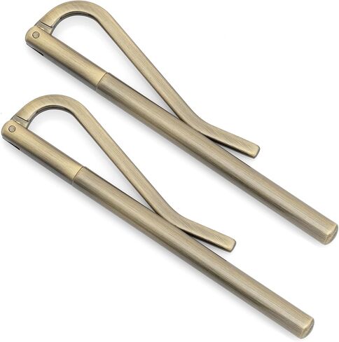 CRAFTMEMORE 2PCS 80MM Money Clip for Money Clip Wallet Quality Leathercraft Accessories (Gunmetal) in Kuwait