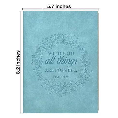 Christian Notebook Gifts Religious with God All Things Are Possible Matthew 19:26 Bible Verse Writing Notebook Journal in Saudi Arabia
