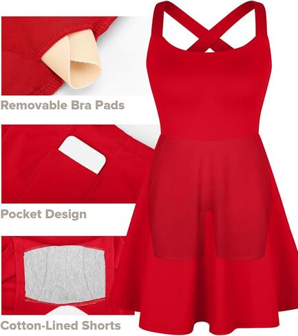 BRXL Tennis Dress for Women Red in Saudi Arabia