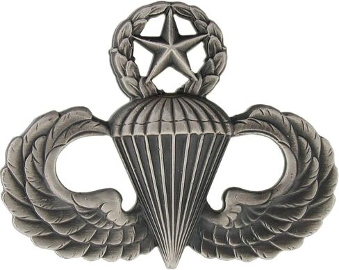 US ARMY Airborne MASTER Parachutist Paratrooper Jump Wings Pin Oxidized Badge in Saudi Arabia