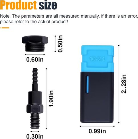 2PCS Replacement Mandrel for Rivet Nut Tool, SAE 10-24 Rivet Nut Gun Mandrel & Nose Piece, Universal Vehicle Tool Replacing Accessories in Saudi Arabia