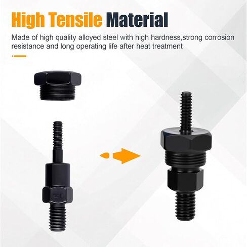 2PCS Replacement Mandrel for Rivet Nut Tool, SAE 10-24 Rivet Nut Gun Mandrel & Nose Piece, Universal Vehicle Tool Replacing Accessories in Saudi Arabia