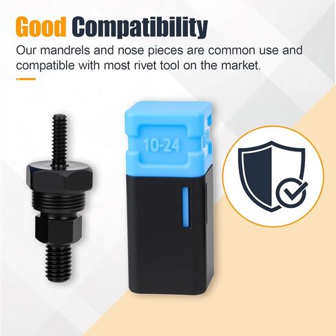 2PCS Replacement Mandrel for Rivet Nut Tool, SAE 10-24 Rivet Nut Gun Mandrel & Nose Piece, Universal Vehicle Tool Replacing Accessories in Saudi Arabia