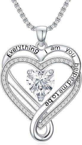 أنا أحبك إلى الأبد وإلى الأبد الحب القلب قلادة القلائد للنساء مجوهرات عيد الحب عيد الأم هدايا عيد ميلاد للنساء / الأخت / الشخص / ابنة / أمي / الجدة ونفسك in Kuwait