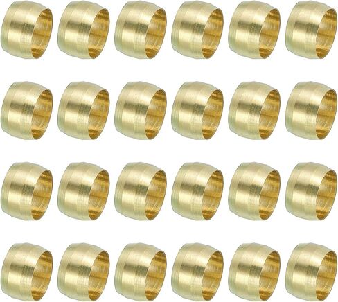 حلقات الأكمام المضغوطة من باتيكل 10 مم، 12 حزمة من الحلقات النحاسية ذات الأكمام المضغوطة لمجموعة متنوعة لأنابيب الهواء وزيت الماء in Kuwait