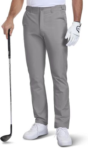 SPOSULEI بنطال جولف رجالي بخصر مرن وخفيف الوزن وسريع الجفاف ومقاوم للماء للسراويل الكاجوال مع 4 جيوب in Kuwait