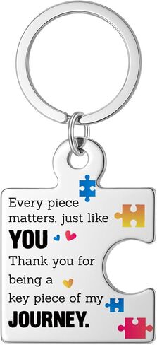 شكرًا لك هدايا تقدير لزملاء العمل والموظفين والمعلمين والمدربين والمراهقين المتطوعين، هدايا الصداقة لأفضل الأصدقاء، كل قطعة مهمة من قطعة اللغز سلاسل المفاتيح المعدنية in Kuwait