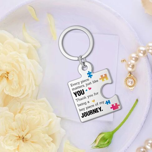 شكرًا لك هدايا تقدير لزملاء العمل والموظفين والمعلمين والمدربين والمراهقين المتطوعين، هدايا الصداقة لأفضل الأصدقاء، كل قطعة مهمة من قطعة اللغز سلاسل المفاتيح المعدنية in Kuwait