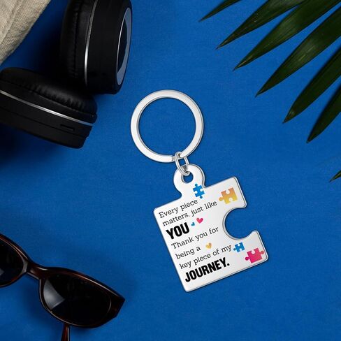 شكرًا لك هدايا تقدير لزملاء العمل والموظفين والمعلمين والمدربين والمراهقين المتطوعين، هدايا الصداقة لأفضل الأصدقاء، كل قطعة مهمة من قطعة اللغز سلاسل المفاتيح المعدنية in Kuwait