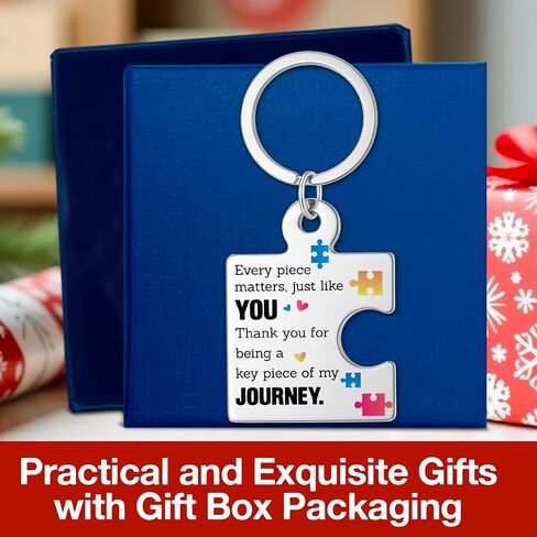 شكرًا لك هدايا تقدير لزملاء العمل والموظفين والمعلمين والمدربين والمراهقين المتطوعين، هدايا الصداقة لأفضل الأصدقاء، كل قطعة مهمة من قطعة اللغز سلاسل المفاتيح المعدنية in Kuwait