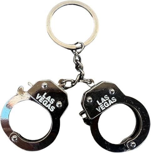Las Vegas Handcuff Keychains – Metal Souvenir Mini Thumb Cuff Keyring, 5 Colors, Novelty Gift for Party Favors & Collectors in Saudi Arabia