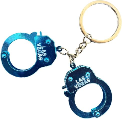 Las Vegas Handcuff Keychains – Metal Souvenir Mini Thumb Cuff Keyring, 5 Colors, Novelty Gift for Party Favors & Collectors in Saudi Arabia