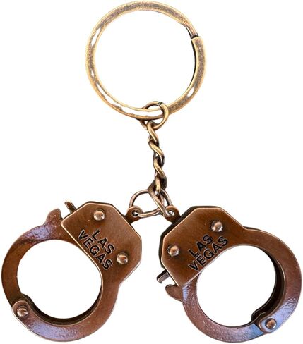 Las Vegas Handcuff Keychains – Metal Souvenir Mini Thumb Cuff Keyring, 5 Colors, Novelty Gift for Party Favors & Collectors in Saudi Arabia