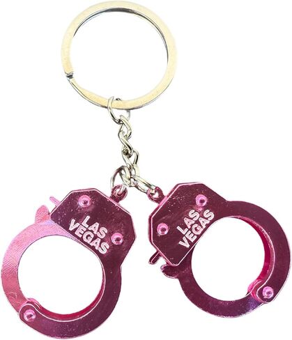 Las Vegas Handcuff Keychains – Metal Souvenir Mini Thumb Cuff Keyring, 5 Colors, Novelty Gift for Party Favors & Collectors in Saudi Arabia