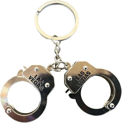 Las Vegas Handcuff Keychains – Metal Souvenir Mini Thumb Cuff Keyring, 5 Colors, Novelty Gift for Party Favors & Collectors in Saudi Arabia