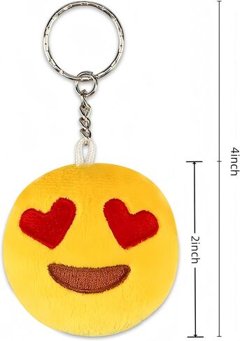 Mini Plush Keychain Set, 100Pieces, Assorted Emoticon Stuffed Toys,Backpack Plush Hangers - Great Party Favor or Gift Basket Item in Saudi Arabia