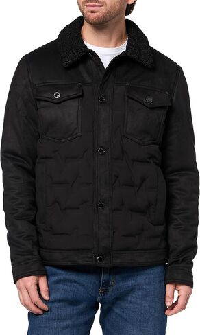 KARL LAGERFELD Men's Outerwear Faux Suede Trucker Jacket in Saudi Arabia