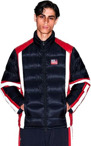 Armani Exchange Men's Colorblock Tape Nylon Down Jacket in Saudi Arabia