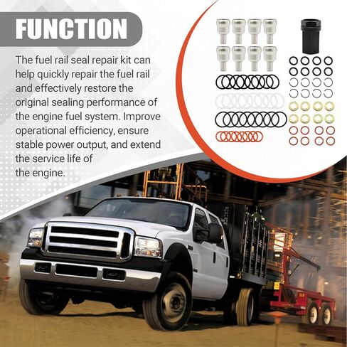 Oil Rail Seal Repair Kit with Sealing Rings Sealing Gaskets Guide Sleeves Steel Circlips Etc Compatible with 2003-2010 Ford 6.0L Powerstroke in Saudi Arabia