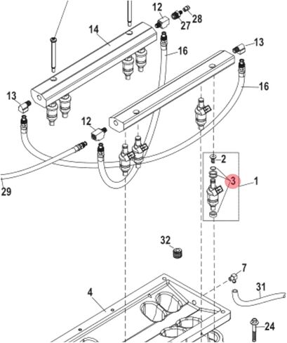 مجموعة استبدال حاقن الوقود المكونة من 8 قطع متوافقة مع Mercruiser 5.7 6.2 7.4 8.2 350 MAG، Black Scorpion & Scorpion MPI (يستبدل 25-805511A 1 و18-7696) in Saudi Arabia