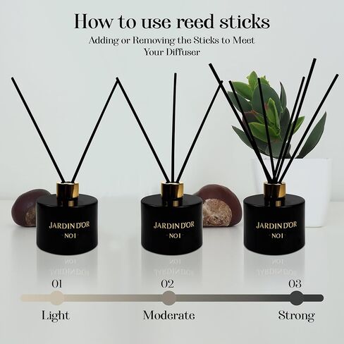 Premium Reed Diffuser Set for Home, Bath & Office Decor - 6.7oz (200ml) - Child & Pet Friendly Sea Salt Scented Oil - Reusable, Refillable Glass Bottle Fiber Sticks in Saudi Arabia