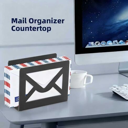 حامل رسائل سطح المكتب، حامل بريد معدني لسطح المكتب مع تصميم مظروف مقصوص، فارز منظم الرسائل للمكتب، مغلف المكتب ورف تخزين المستندات in Kuwait