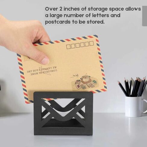 حامل رسائل سطح المكتب، حامل بريد معدني لسطح المكتب مع تصميم مظروف مقصوص، فارز منظم الرسائل للمكتب، مغلف المكتب ورف تخزين المستندات in Kuwait