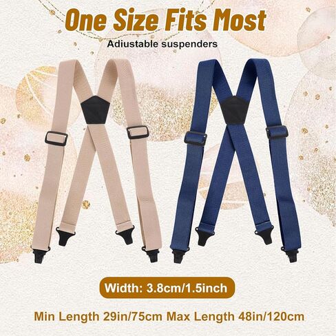 4 Pcs X Back Hidden Suspenders for Men, Heavy Duty Hiking Suspenders Adjustable Under Clothing Invisible Belt Undergarment Suspender for Winter Untucked Men Outdoor Hiking in Saudi Arabia