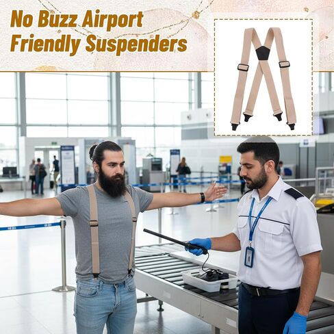 4 Pcs X Back Hidden Suspenders for Men, Heavy Duty Hiking Suspenders Adjustable Under Clothing Invisible Belt Undergarment Suspender for Winter Untucked Men Outdoor Hiking in Saudi Arabia