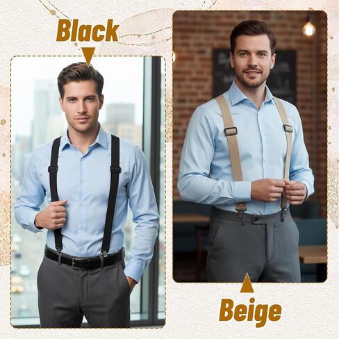4 Pcs X Back Hidden Suspenders for Men, Heavy Duty Hiking Suspenders Adjustable Under Clothing Invisible Belt Undergarment Suspender for Winter Untucked Men Outdoor Hiking in Saudi Arabia