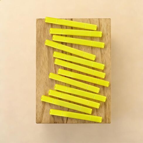 كونكيت - أقلام تحديد الكتاب المقدس الجمالية بدون نزيف، ألوان متنوعة، أقلام تحديد باستيل لطيفة، 12 قطعة برأس إزميل (أصفر) in Kuwait