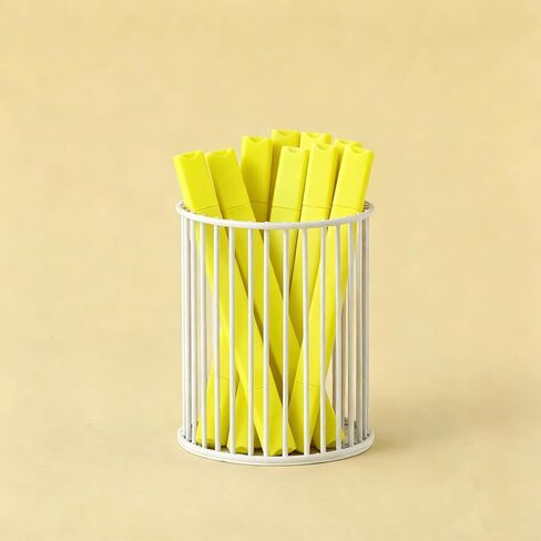 كونكيت - أقلام تحديد الكتاب المقدس الجمالية بدون نزيف، ألوان متنوعة، أقلام تحديد باستيل لطيفة، 12 قطعة برأس إزميل (أصفر) in Kuwait