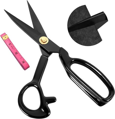 Dressmaker's Fabric Scissors, Tailor Sewing Shears - 8 Inch Heavy Duty Sewing Scissors for Fabric Cutting Leather Dressmaking Comfort Grip Shears Professional Crafting in Kuwait