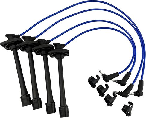 High Performance Racing Spark Plug Wires Compatible with Toyota Camry Celica MR2 2.2L L4 5S-FE 1992-1995 Blue in Saudi Arabia