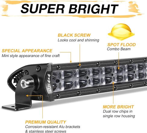 40 Inch Curved LED Light Bar, Niking Auto Super Slim 360W Off Road Dual Row LED Driving Light Spot Flood Combo Work Light Roof Bumper Bar for Trucks UTV ATV SUV RZR Wrangler JK JL Boat in Saudi Arabia