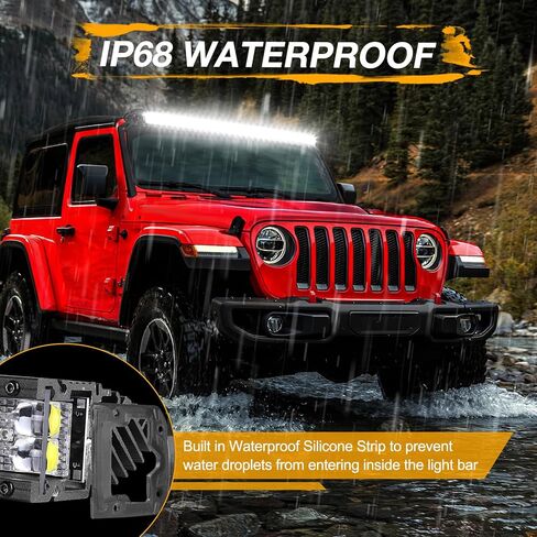 40 Inch Curved LED Light Bar, Niking Auto Super Slim 360W Off Road Dual Row LED Driving Light Spot Flood Combo Work Light Roof Bumper Bar for Trucks UTV ATV SUV RZR Wrangler JK JL Boat in Saudi Arabia