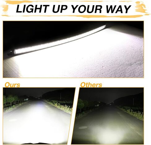 40 Inch Curved LED Light Bar, Niking Auto Super Slim 360W Off Road Dual Row LED Driving Light Spot Flood Combo Work Light Roof Bumper Bar for Trucks UTV ATV SUV RZR Wrangler JK JL Boat in Saudi Arabia