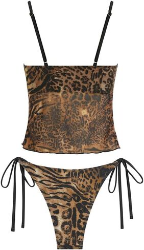 ZAFUL Tankini ملابس السباحة للنساء الدانتيل تقليم التعادل الجبهة محكم عالية قطع Tanga Tankini مجموعة in Kuwait