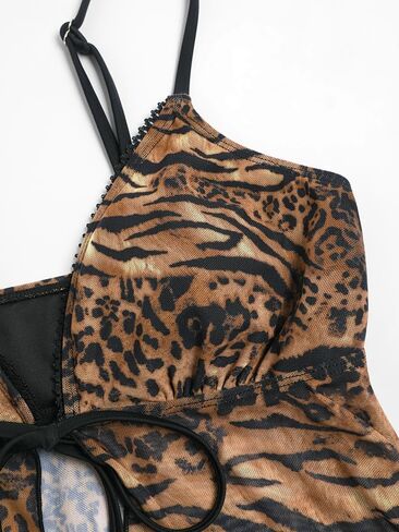 ZAFUL Tankini ملابس السباحة للنساء الدانتيل تقليم التعادل الجبهة محكم عالية قطع Tanga Tankini مجموعة in Kuwait