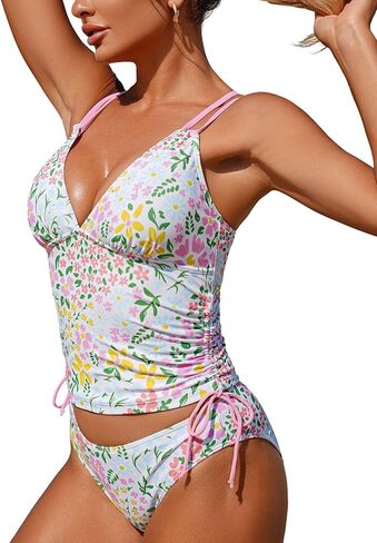 ZAFUL قطعتين Tankini y2k صفيق البطن التحكم ملابس السباحة الخامس الرقبة السباغيتي حزام التخسيس ثوب السباحة 2026 in Saudi Arabia